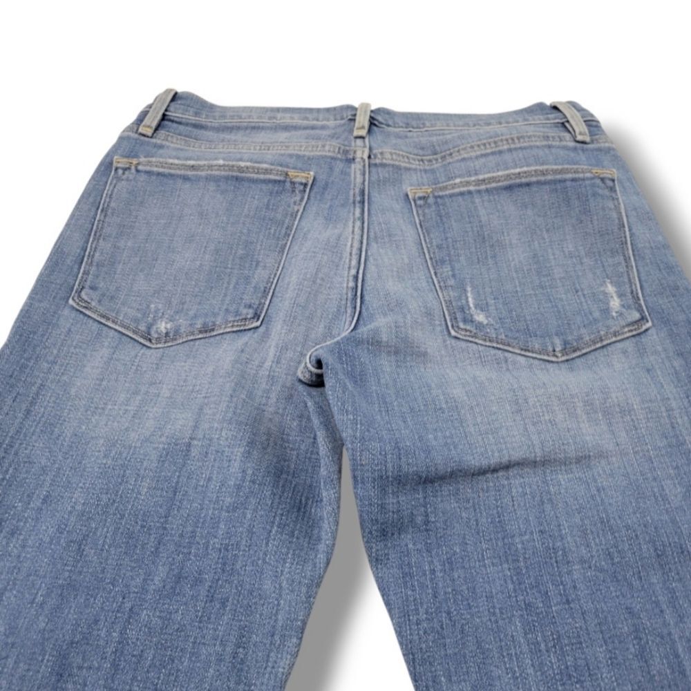 Frame Jeans Size 26 W27"xL26.5" Frame Le High Straight Jeans Stretch Blue Denim - Picture 5 of 8
